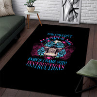 You Couldn't Handle Me Triangle Skull Area Rug - Wonder Print Shop