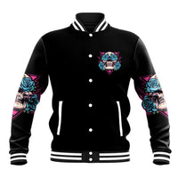 You Couldn't Handle Me Triangle Skull Baseball Jacket - Wonder Print Shop