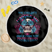 You Couldn't Handle Me Triangle Skull Beach Blanket - Wonder Print Shop