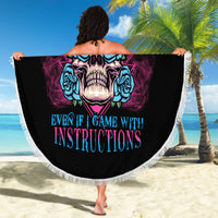 You Couldn't Handle Me Triangle Skull Beach Blanket - Wonder Print Shop