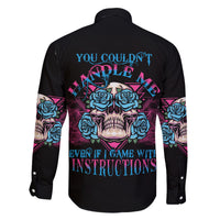 You Couldn't Handle Me Triangle Skull Family Matching Long Sleeve Bodycon Dress and Hawaiian Shirt - Wonder Print Shop