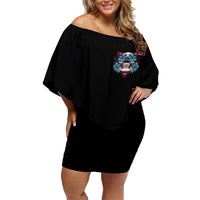 You Couldn't Handle Me Triangle Skull Family Matching Off Shoulder Short Dress and Hawaiian Shirt - Wonder Print Shop
