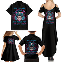 You Couldn't Handle Me Triangle Skull Family Matching Summer Maxi Dress and Hawaiian Shirt - Wonder Print Shop