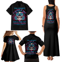 You Couldn't Handle Me Triangle Skull Family Matching Tank Maxi Dress and Hawaiian Shirt - Wonder Print Shop