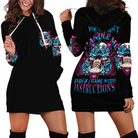 You Couldn't Handle Me Triangle Skull Hoodie Dress - Wonder Print Shop