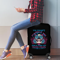 You Couldn't Handle Me Triangle Skull Luggage Cover - Wonder Print Shop