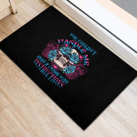 You Couldn't Handle Me Triangle Skull Rubber Doormat - Wonder Print Shop