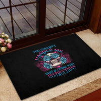 You Couldn't Handle Me Triangle Skull Rubber Doormat - Wonder Print Shop