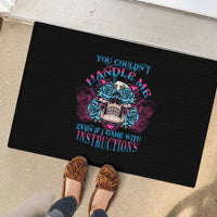 You Couldn't Handle Me Triangle Skull Rubber Doormat - Wonder Print Shop