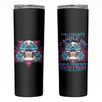 You Couldn't Handle Me Triangle Skull Skinny Tumbler - Wonder Print Shop