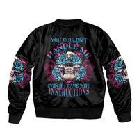 You Couldn't Handle Me Triangle Skull Sleeve Zip Bomber Jacket - Wonder Print Shop