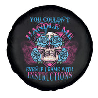You Couldn't Handle Me Triangle Skull Spare Tire Cover - Wonder Print Shop