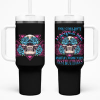 You Couldn't Handle Me Triangle Skull Tumbler With Handle - Wonder Print Shop