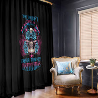 You Couldn't Handle Me Triangle Skull Window Curtain - Wonder Print Shop