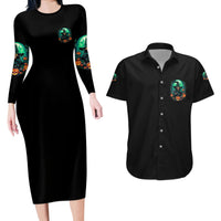 Hocus Pocus Halloween Couples Matching Long Sleeve Bodycon Dress and Hawaiian Shirt - Wonder Print Shop