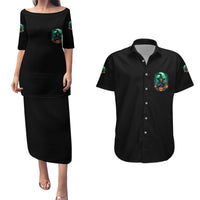 Hocus Pocus Halloween Couples Matching Puletasi Dress and Hawaiian Shirt - Wonder Print Shop