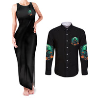 Hocus Pocus Halloween Couples Matching Tank Maxi Dress and Long Sleeve Button Shirt - Wonder Print Shop