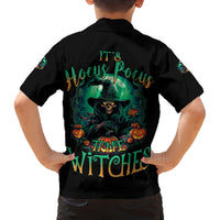 Hocus Pocus Halloween Family Matching Off Shoulder Long Sleeve Dress and Hawaiian Shirt - Wonder Print Shop
