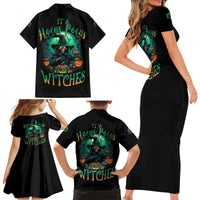 Hocus Pocus Halloween Family Matching Short Sleeve Bodycon Dress and Hawaiian Shirt - Wonder Print Shop