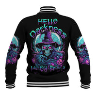 Hello Darkness My Old Friend Witch Halloween Baseball Jacket - Wonder Print Shop