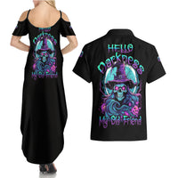 Hello Darkness My Old Friend Witch Halloween Couples Matching Summer Maxi Dress and Hawaiian Shirt - Wonder Print Shop
