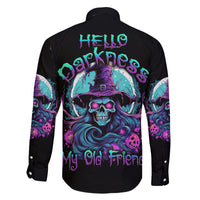 Hello Darkness My Old Friend Witch Halloween Family Matching Mermaid Dress and Hawaiian Shirt - Wonder Print Shop