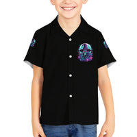 Hello Darkness My Old Friend Witch Halloween Family Matching Off Shoulder Short Dress and Hawaiian Shirt - Wonder Print Shop