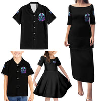 Hello Darkness My Old Friend Witch Halloween Family Matching Puletasi Dress and Hawaiian Shirt - Wonder Print Shop