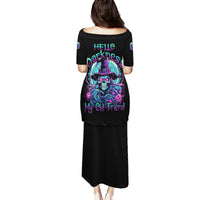 Hello Darkness My Old Friend Witch Halloween Family Matching Puletasi Dress and Hawaiian Shirt - Wonder Print Shop