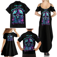 Hello Darkness My Old Friend Witch Halloween Family Matching Summer Maxi Dress and Hawaiian Shirt - Wonder Print Shop