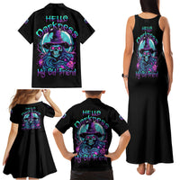 Hello Darkness My Old Friend Witch Halloween Family Matching Tank Maxi Dress and Hawaiian Shirt - Wonder Print Shop
