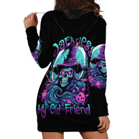 Hello Darkness My Old Friend Witch Halloween Hoodie Dress - Wonder Print Shop