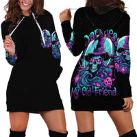 Hello Darkness My Old Friend Witch Halloween Hoodie Dress - Wonder Print Shop