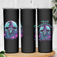 Hello Darkness My Old Friend Witch Halloween Skinny Tumbler - Wonder Print Shop