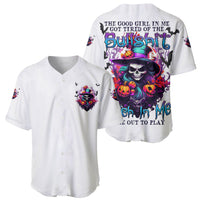 The Good Girl In Me Halloween Witch Baseball Jersey - Wonder Print Shop