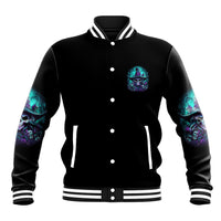 Buckle Up Buttercup Skull Witch Halloween Baseball Jacket - Wonder Print Shop