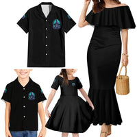 Buckle Up Buttercup Skull Witch Halloween Family Matching Mermaid Dress and Hawaiian Shirt - Wonder Print Shop
