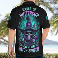 Buckle Up Buttercup Skull Witch Halloween Hawaiian Shirt - Wonder Print Shop