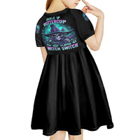 Buckle Up Buttercup Skull Witch Halloween Kid Short Sleeve Dress - Wonder Print Shop