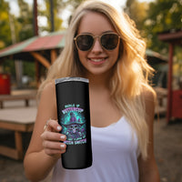 Buckle Up Buttercup Skull Witch Halloween Skinny Tumbler - Wonder Print Shop