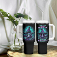Buckle Up Buttercup Skull Witch Halloween Tumbler With Handle - Wonder Print Shop