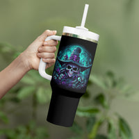 Buckle Up Buttercup Skull Witch Halloween Tumbler With Handle - Wonder Print Shop
