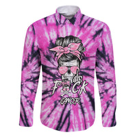 Fcks Cancer Skull Tie Dye Family Matching Off Shoulder Short Dress and Hawaiian Shirt - Wonder Print Shop