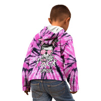 Fcks Cancer Skull Tie Dye Kid Hoodie - Wonder Print Shop