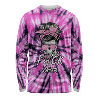 Fcks Cancer Skull Tie Dye Long Sleeve Shirt - Wonder Print Shop