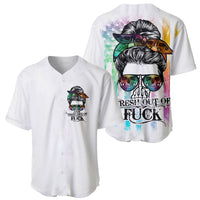 Fresh Out Of Fcks Messy Bun Tie Dye Baseball Jersey - Wonder Print Shop