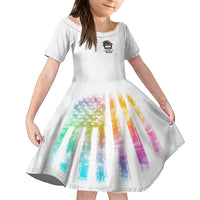 Fresh Out Of Fcks Messy Bun Tie Dye Family Matching Off Shoulder Maxi Dress and Hawaiian Shirt - Wonder Print Shop