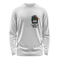 Fresh Out Of Fcks Messy Bun Tie Dye Long Sleeve Shirt - Wonder Print Shop