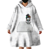 Fresh Out Of Fcks Messy Bun Tie Dye Wearable Blanket Hoodie - Wonder Print Shop