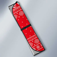 Tunisia Christmas Auto Sun Shade with Desert Camel Crescent Snowflake Pattern and National Emblem - Wonder Print Shop